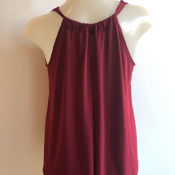 Maroon vneck top - Picture 2 of 3